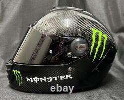 5% off SHARK SPARTAN RS Gloss Carbon with MONSTER STICKERS Motorbike Helmet