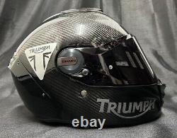 5% off SHARK SPARTAN RS Gloss Carbon with TRIUMPH STICKERS Motorbike Helmet