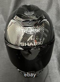 5% off SHARK SPARTAN RS Gloss Carbon with TRIUMPH STICKERS Motorbike Helmet