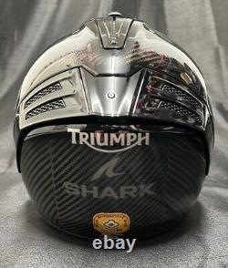 5% off SHARK SPARTAN RS Gloss Carbon with TRIUMPH STICKERS Motorbike Helmet