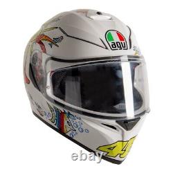 AGV K3 SV-S Rossi Replica Full Face Motorcycle Motorbike Helmet White Zoo