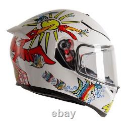 AGV K3 SV-S Rossi Replica Full Face Motorcycle Motorbike Helmet White Zoo