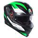 AGV K5 S Marble Matt Black / White / Green Motorcycle Motorbike Helmet