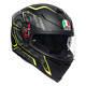 AGV K5-S Tornado Matt Black Yellow Full Face Motorcycle Motorbike Helmet