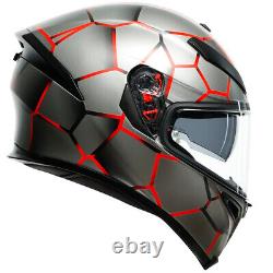 AGV K5-S Vulcanum Full Face Motorcycle Motorbike Helmet Red Black