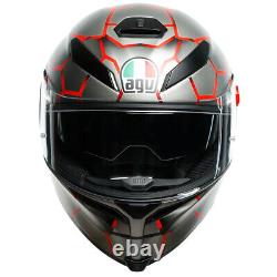 AGV K5-S Vulcanum Full Face Motorcycle Motorbike Helmet Red Black
