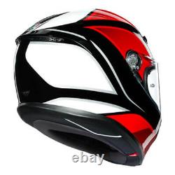 AGV K6 Hyphen Full Face Motorcycle Motorbike Helmet Black Red White
