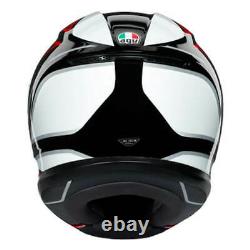 AGV K6 Hyphen Full Face Motorcycle Motorbike Helmet Black Red White
