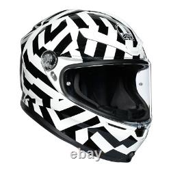 AGV K6 Secret Motorcycle Motorbike Full Face Helmet Black / White