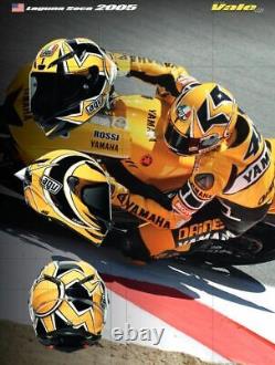 AGV Pista GP-RR Rossi Yamaha Laguna Seca 2005 Test Motorbike Helmet +Smoke Visor