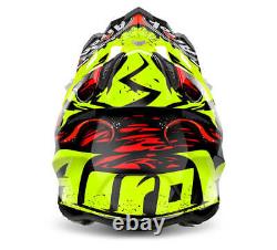 Airoh Aviator 2.2 Grim Motorcycle Motorbike Motocross Helmet Yellow