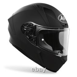 Airoh Valor Full Face Motorcycle Motorbike Helmet ACU Black White Plain New