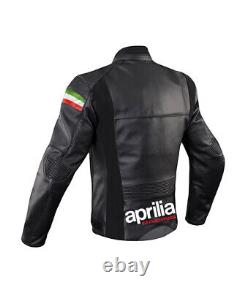 Aprilia Riding Jacket Racing Motorbike/Motorcycle Men Bike Leather Armour Jacket