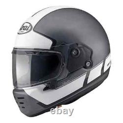 Arai Rapide Speedblock Full Face Motorcycle Motorbike Helmet Black White Large