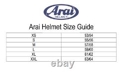 Arai Rapide Speedblock Full Face Motorcycle Motorbike Helmet Black White Large