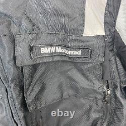 BMW Motorcycle Jacket Mens Large Black Trailguard Armour Lined Motorbike Coat
