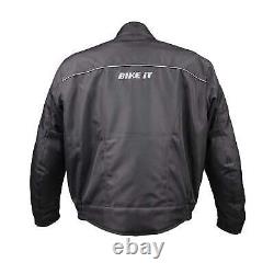 Bike It Herm Motorcycle Motorbike Waterproof Bomber Jacket Black