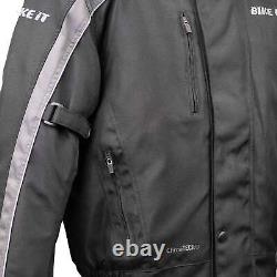 Bike It Herm Motorcycle Motorbike Waterproof Bomber Jacket Black