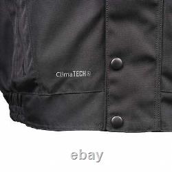 Bike It Herm Motorcycle Motorbike Waterproof Bomber Jacket Black