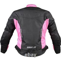 Bike It Insignia Ladies Moto Motorcycle Motorbike Jacket Pink