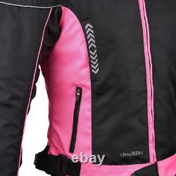 Bike It Insignia Ladies Moto Motorcycle Motorbike Jacket Pink