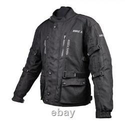 Bike It'triple Black' Waterproof Adventure Motorbike Motorcycle Jacket