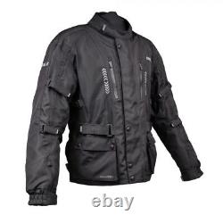 Bike It'triple Black' Waterproof Adventure Motorbike Motorcycle Jacket