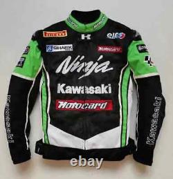 Custom Kawasaki Ninja Racing Jacket Biker Mesh Fabric Premium Protection