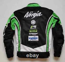 Custom Kawasaki Ninja Racing Jacket Biker Mesh Fabric Premium Protection