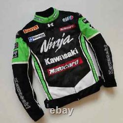 Custom Kawasaki Ninja Racing Jacket Biker Mesh Fabric Premium Protection