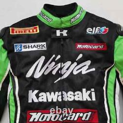 Custom Kawasaki Ninja Racing Jacket Biker Mesh Fabric Premium Protection