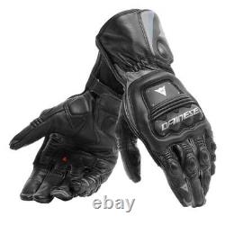 Dainese Steel-pro Leather Motorcycle Motorbike Bike Gloves 604 Black Anthracite
