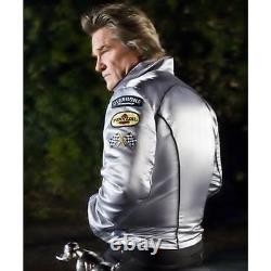 Death Proof Kurt Russell Stuntman Mike Costume Satin Jacket with Patches