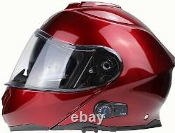 Flip Up Motorcycle Crash Helmet Blinc Bluetooth Modular Motorbike Helmet Ece Acu