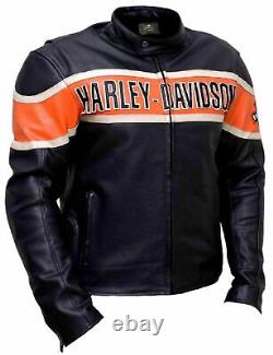 HD Motorbiker Jacket, Men's Leather Jackets, Motorcycle Leder Top Black Mens Jac