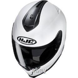 HJC C70 Plain Motorbike Motorcycle Full Face Helmet White