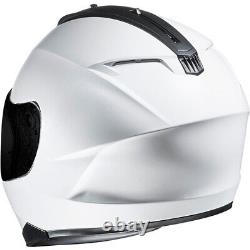 HJC C70 Plain Motorbike Motorcycle Full Face Helmet White