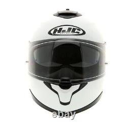 HJC C70 Plain Motorbike Motorcycle Full Face Helmet White