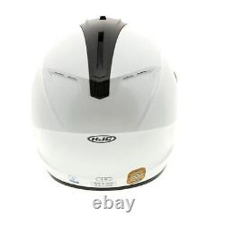 HJC C70 Plain Motorbike Motorcycle Full Face Helmet White