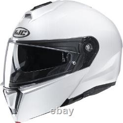 HJC I90 Flip Front Motorcycle Motorbike Helmet Pearl White