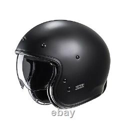 HJC V31 Matt Black Motorcycle/ Motorbike Retro Open Face Helmet ECE 22.06