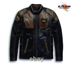 Harley Davidson Biker Jackets Leather Triple Vent Passing Motorcycle Bomber