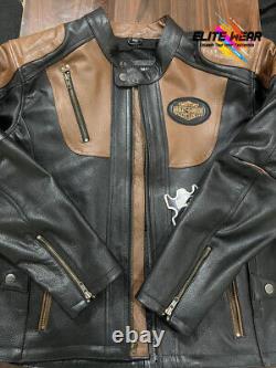 Harley Davidson Biker Jackets Leather Triple Vent Passing Motorcycle Bomber