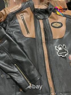 Harley Davidson Biker Jackets Leather Triple Vent Passing Motorcycle Bomber