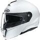 Hjc I90 Plain Pearl White Flip Up Front Motorcycle Motorbike Bike Touring Helmet