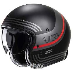 Hjc V31 Byron Red Open Face Cruiser Scooter Motorcycle Motorbike Bike Helmet