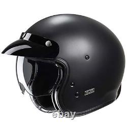 Hjc V31 Matt Black Open Face Cruiser Scooter Motorcycle Motorbike Bike Helmet