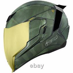 Icon Airflite BattleScar 2 Military Green Full Face Motorcycle Motorbike Helmet