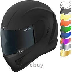 Icon Airform Dark Motorcycle Helmet & Visor Motorbike Bike Full Face GhostBikes