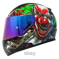 LS2 FF353 Joker Full Face Motorcycle Motorbike Helmet Glow In The Dark Free Tint